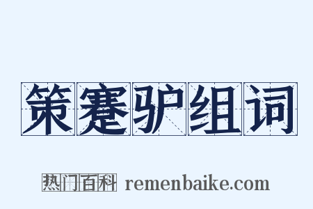 策蹇驴组词是什么意思的图片